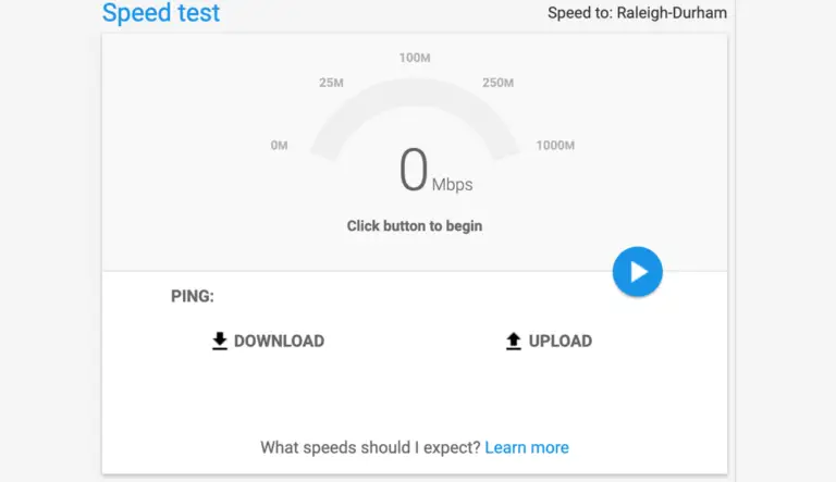 speedtest google filber
